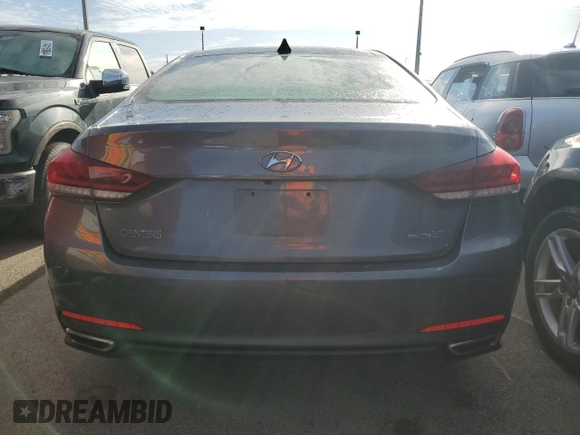 2015 Hyundai Genesis 3.8L with VIN KMHGN4JE7FU022415, listed as a Copart auction lot 74740224 with 0 mi miles and Salvage Title. Bid and sale history available at carsss.com. Image 6.