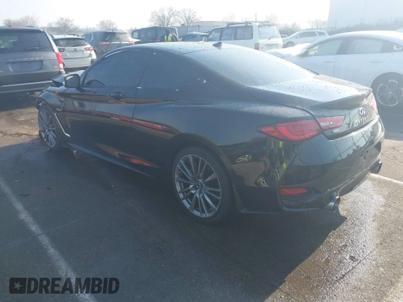 2017 Infiniti Q60 Red Sport 400 with VIN JN1FV7EL1HM700124, listed as a IAAI auction lot 41789570 with 140,841 mi miles and . Bid and sale history available at carsss.com. Image 3.