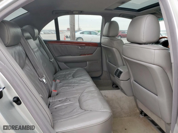 2002 Lexus LS 430 with VIN JTHBN30F120091703, listed as a Copart auction lot 46336525 with 0 mi miles and Salvage Title. Bid and sale history available at carsss.com. Image 10.