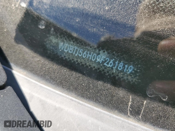 2009 Mercedes-Benz CLK-Class 3.5L with VIN WDBTJ56H09F261819, listed as a Copart auction lot 70021184 with 130,976 mi miles and Salvage Title. Bid and sale history available at carsss.com. Image 12.