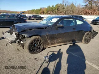 2025 BMW M4 Competition xDrive with VIN WBS33HK05SCT69107, listed as a Copart auction lot 80105324 with 0 mi miles and Salvage Title. Bid and sale history available at carsss.com. Image 1.