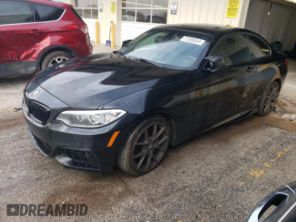 2015 BMW 2 Series M235i xDrive with VIN WBA1J9C53FV371160, listed as a Copart auction lot 77395844 with 148,064 mi miles and Clean Title. Bid and sale history available at carsss.com. Image 1.