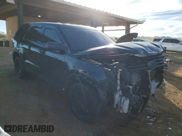 2016 Ford Utility Police Interceptor with VIN 1FM5K8AR2GGB54105, listed as a Copart auction lot 80338974 with 0 mi miles and Salvage Title. Bid and sale history available at carsss.com. Image 4.