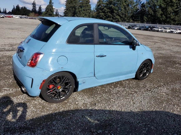 2017 FIAT 500 Abarth with VIN 3C3CFFFH6HT700314, listed as a Copart auction lot 76955754 with NaN miles and Salvage Title. Bid and sale history available at carsss.com. Image 3.