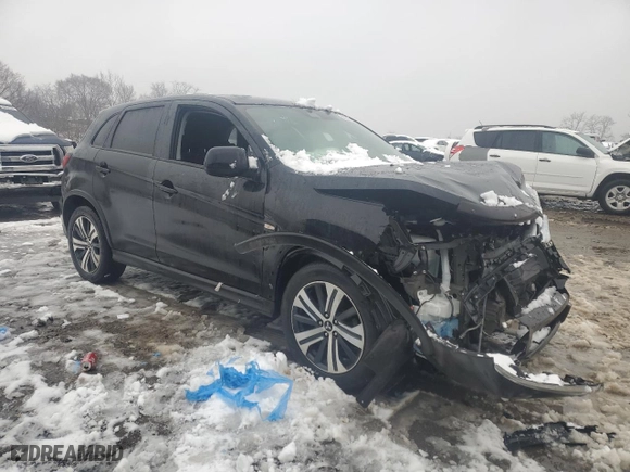 2021 Mitsubishi Outlander Sport ES with VIN JA4ARUAUXMU005377, listed as a Copart auction lot 43776035 with 16,818 mi miles and Salvage Title. Bid and sale history available at carsss.com. Image 4.