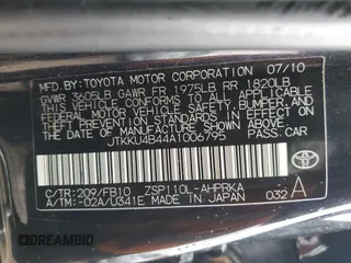 2010 Scion xD with VIN JTKKU4B44A1006795, listed as a Copart auction lot 48233665 with 0 mi miles and Salvage Title. Bid and sale history available at carsss.com. Image 13.