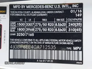 2016 Mercedes-Benz GL with VIN 4JGDF6EE4GA712535, listed as a IAAI auction lot 41822698 with 143,208 mi miles. Bid and sale history available at carsss.com. Image 9.