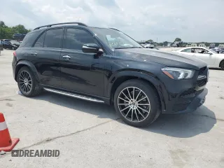 2023 Mercedes-Benz GLE 450 with VIN 4JGFB5KBXPA942055, listed as a Copart auction lot 59497515 with 24,857 mi miles and Salvage title. Bid and sale history available at DreamBid. Image 4.