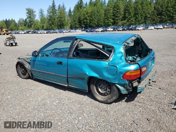 1993 Honda Civic z VIN 2HGEH2469PH503008, wystawiony jako Copart lot #59558385 z przebiegiem Nie podano mil oraz Czysty tytuł • Clean title. Historia ofert i sprzedaży dostępna na DreamBid. Obrazek 2.
