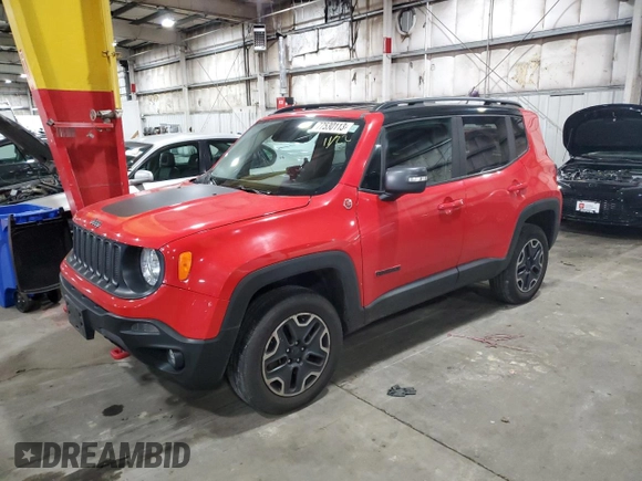 2017 Jeep Renegade Trailhawk with VIN ZACCJBCB1HPG54076, listed as a Copart auction lot 41420795 with 131,371 mi miles and Salvage title. Bid and sale history available at DreamBid. Image 1.