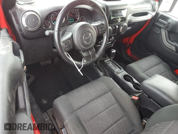2015 Jeep Wrangler Sport with VIN 1C4AJWAG6FL715453, listed as a Copart auction lot 53686145 with 88,504 mi miles and Salvage Title. Bid and sale history available at DreamBid. Image 8.