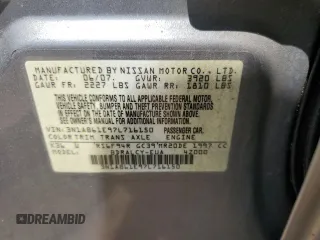 2007 Nissan Sentra S with VIN 3N1AB61E97L716150, listed as a Copart auction lot 62425785 with 116,833 mi miles and Clean title. Bid and sale history available at DreamBid. Image 12.