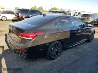 2018 Genesis G80 3.3T Sport with VIN KMHGN4JB8JU248512, listed as a Copart auction lot 69330014 with 43,992 mi miles and Salvage Title. Bid and sale history available at carsss.com. Image 3.
