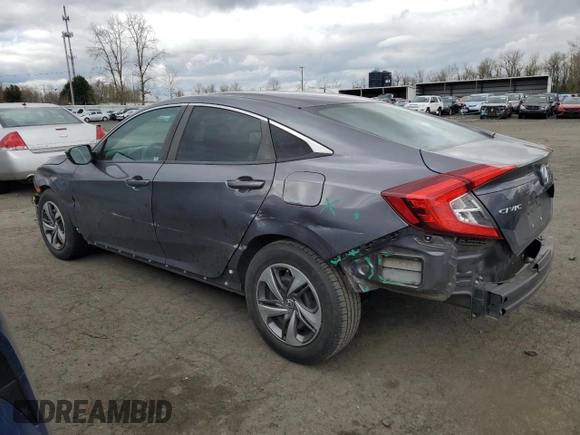 2019 Honda Civic LX with VIN 2HGFC2F69KH566604, listed as a Copart auction lot 47246575 with 127,755 mi miles and Salvage Title. Bid and sale history available at DreamBid. Image 2.