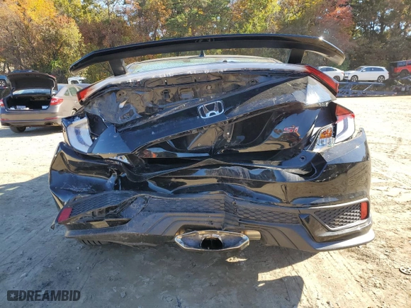 2018 Honda Civic Si Coupe with VIN 2HGFC3A57JH756212, listed as a Copart auction lot 76601194 with 31,022 mi miles and Salvage Title. Bid and sale history available at carsss.com. Image 6.