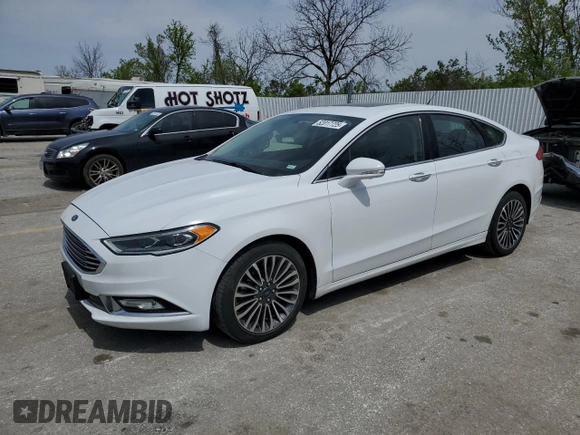 2018 Ford Fusion Titanium with VIN 3FA6P0D92JR138709, listed as a Copart auction lot 52017725 with 86,495 mi miles and Clean title. Bid and sale history available at DreamBid. Image 1.