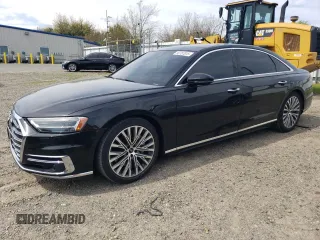2021 Audi A8 with VIN WAU8DAF80MN027280, listed as a Copart auction lot 50757015 with 47,181 mi miles and Salvage Title. Bid and sale history available at carsss.com. Image 1.