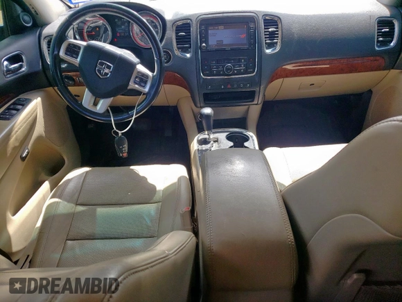 2013 Dodge Durango Citadel with VIN 1C4RDHEG1DC538744, listed as a Copart auction lot 64659785 with 185,850 mi miles and Salvage title. Bid and sale history available at DreamBid. Image 8.