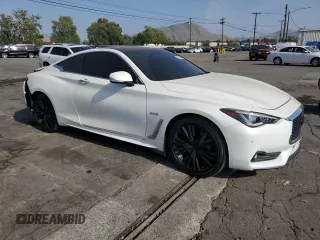 2017 Infiniti Q60 Premium with VIN JN1EV7EKXHM361205, listed as a Copart auction lot 54614045 with 72,887 mi miles and Salvage title. Bid and sale history available at DreamBid. Image 4.