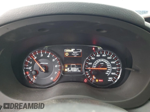 2018 Subaru WRX Premium with VIN JF1VA1C61J9808093, listed as a Copart auction lot 49093895 with 47,588 mi miles and Salvage Title. Bid and sale history available at carsss.com. Image 9.