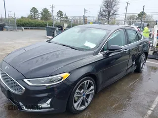 2019 Ford Fusion Titanium with VIN 3FA6P0K93KR243148, listed as a IAAI auction lot 41757469 with 78,859 mi miles. Bid and sale history available at carsss.com. Image 2.