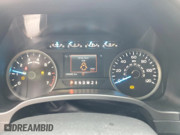 2017 Ford F-150 XL with VIN 1FTEW1EP4HKE01681, listed as a Copart auction lot 57532195 with 95,882 mi miles and Salvage title. Bid and sale history available at DreamBid. Image 9.
