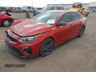 2020 Kia Forte GT-Line with VIN 3KPF34AD9LE255459, listed as a IAAI auction lot 40888407 with 77,679 mi miles. Bid and sale history available at carsss.com. Image 2.