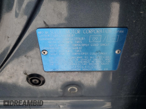 2006 Suzuki Grand Vitara Premium with VIN JS3TD943964102832, listed as a Copart auction lot 59971694 with 148,329 mi miles and Salvage title. Bid and sale history available at DreamBid. Image 14.