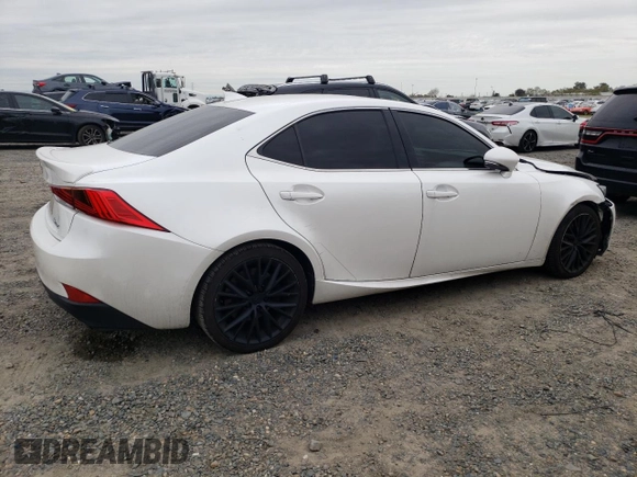 2017 Lexus IS with VIN JTHBA1D27H5049328, listed as a Copart auction lot 50242855 with 81,868 mi miles and Salvage Title. Bid and sale history available at carsss.com. Image 3.