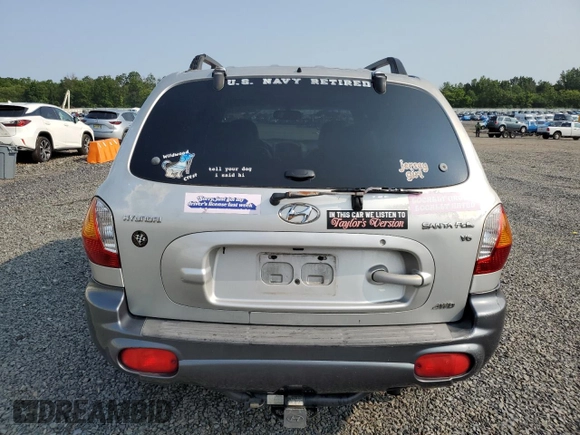 2003 Hyundai Santa Fe GLS with VIN KM8SC73DX3U391108, listed as a Copart auction lot 60356315 with 167,577 mi miles and Salvage title. Bid and sale history available at DreamBid. Image 6.