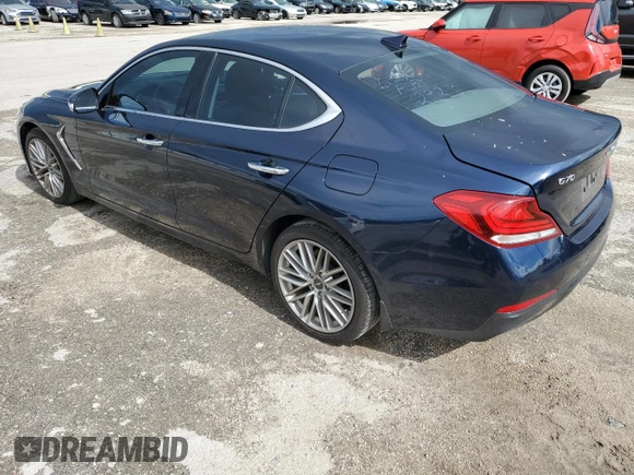 2020 Genesis G70 2.0T with VIN KMTG64LA3LU062323, listed as a Copart auction lot 60740084 with 51,342 mi miles and Non repairable. Bid and sale history available at DreamBid. Image 2.