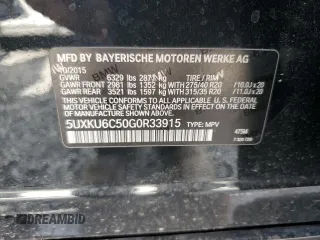 2016 BMW X6 xDrive50i with VIN 5UXKU6C50G0R33915, listed as a Copart auction lot 42183104 with 121,075 mi miles. Bid and sale history available at carsss.com. Image 13.
