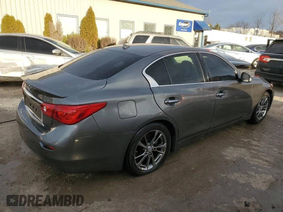 2015 Infiniti Q50 Premium with VIN JN1BV7APXFM356460, listed as a Copart auction lot 46093835 with 149,206 mi miles and Non Repairable. Bid and sale history available at carsss.com. Image 3.