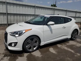 2015 Hyundai Veloster Turbo with VIN KMHTC6AE3FU230145, listed as a Copart auction lot 59139575 with 83,326 mi miles and Salvage title. Bid and sale history available at DreamBid. Image 1.