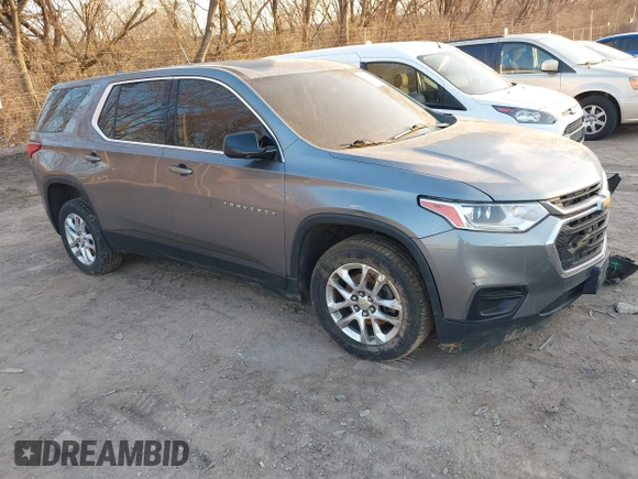 2018 Chevrolet Traverse LS with VIN 1GNERFKW1JJ234585, listed as a IAAI auction lot 41765298 with 129,086 mi miles. Bid and sale history available at carsss.com. Image 1.