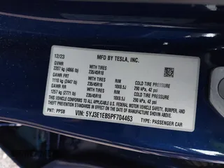 2023 Tesla Model 3 Long Range with VIN 5YJ3E1EB5PF704463, listed as a IAAI auction lot 41916627 with 14,305 mi miles and . Bid and sale history available at DreamBid. Image 9.