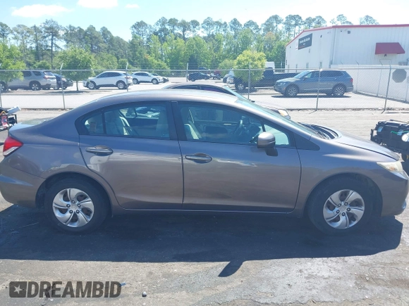 2015 Honda Civic Sedan LX with VIN 19XFB2F58FE082269, listed as a IAAI auction lot 42031294 with 105,260 mi miles. Bid and sale history available at carsss.com. Image 13.