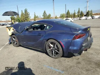 2020 Toyota GR Supra 3.0 with VIN WZ1DB4C02LW032496, listed as a Copart auction lot 60150484 with 0 mi miles and Salvage Title. Bid and sale history available at carsss.com. Image 2.