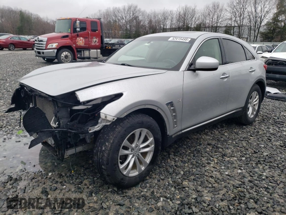 2017 Infiniti QX70 z VIN JN8CS1MW5HM414492, wystawiony jako Copart lot #52415495 z przebiegiem 123 095 mil mil oraz Szkoda całkowita • Salvage title. Historia ofert i sprzedaży dostępna na DreamBid. Obrazek 1.