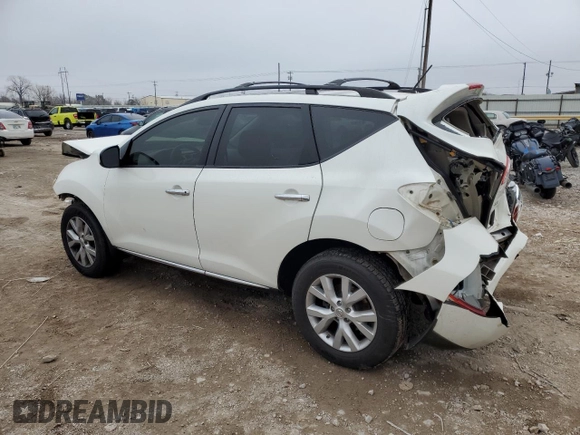 2013 Nissan Murano SL with VIN JN8AZ1MU0DW207573, listed as a Copart auction lot 44251895 with 103,749 mi miles and Salvage Title. Bid and sale history available at carsss.com. Image 2.