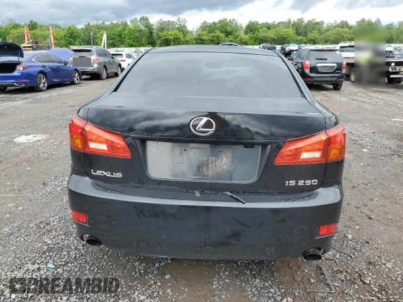 2006 Lexus IS 250 with VIN JTHBK262262016946, listed as a Copart auction lot 58271605 with 110,555 mi miles and Clean title. Bid and sale history available at DreamBid. Image 6.