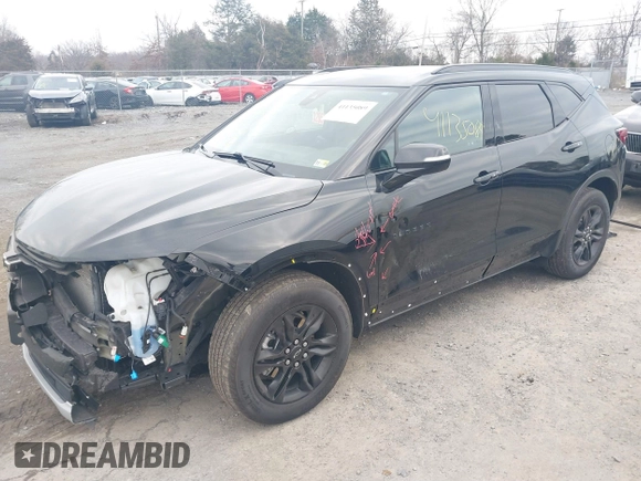 2022 Chevrolet Blazer LT with VIN 3GNKBJRS5NS231299, listed as a IAAI auction lot 41135089 with 54,443 mi miles and . Bid and sale history available at DreamBid. Image 2.