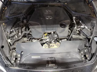 2020 Infiniti Q50 Red Sport 400 with VIN JN1FV7AR5LM660326, listed as a Copart auction lot 50599215 with 77,739 mi miles and Salvage Title. Bid and sale history available at carsss.com. Image 11.