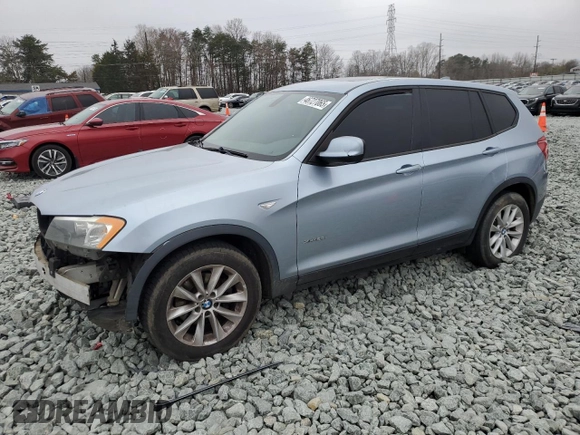 2013 BMW X3 xDrive28i with VIN 5UXWX9C50D0A12772, listed as a Copart auction lot 46727065 with 151,749 mi miles and Salvage Title. Bid and sale history available at carsss.com. Image 1.