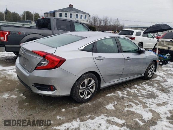 2017 Honda Civic Sedan LX with VIN 19XFC2F50HE230334, listed as a Copart auction lot 44577635 with 90,791 mi miles and Salvage Title. Bid and sale history available at carsss.com. Image 3.