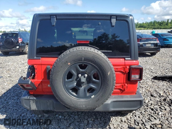 2021 Jeep Wrangler Sport with VIN 1C4GJXAG7MW801107, listed as a Copart auction lot 67925804 with 32,740 mi miles and Salvage Title. Bid and sale history available at DreamBid. Image 6.