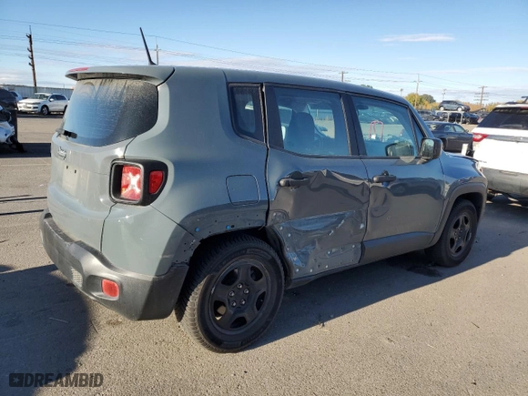 2017 Jeep Renegade Sport with VIN ZACCJAAH6HPF12808, listed as a Copart auction lot 77954704 with 80,509 mi miles and Salvage Title. Bid and sale history available at carsss.com. Image 3.