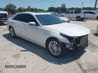 2018 Cadillac CT6 RWD with VIN 1G6KA5RX1JU130966, listed as a IAAI auction lot 41988848 with 50,453 mi miles and . Bid and sale history available at DreamBid. Image 1.