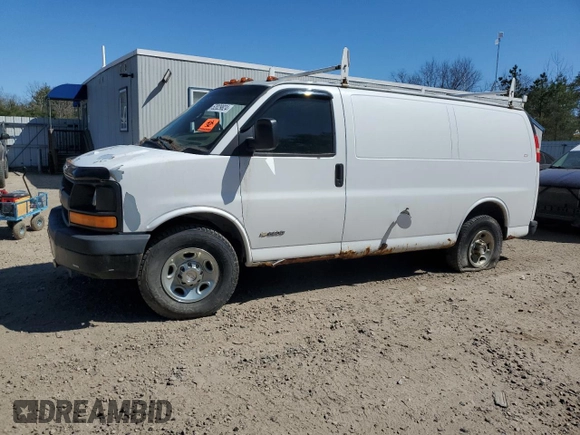 2006 Chevrolet Express Cargo Van with VIN 1GCGG25V561211868, listed as a Copart auction lot 69066834 with Not Provided miles and Non Repairable. Bid and sale history available at carsss.com. Image 1.