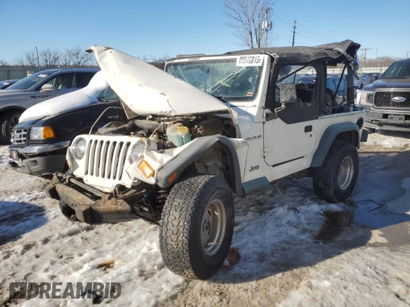 1998 Jeep Wrangler SE with VIN 1J4FY29P0WP707480, listed as a Copart auction lot 88546815 with 0 mi miles and Salvage Title. Bid and sale history available at carsss.com. Image 1.